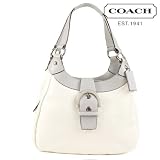 Coach Soho Two Tone Leather Lynn Hobo Handbag 17219 White/Grey