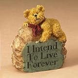 Boyds Bears Malcom...I Intend to Live Forever Desk Sign #4165