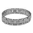 High Polished Finish Tungsten Bracelet w/ Three .045 CT Diamond in the Center