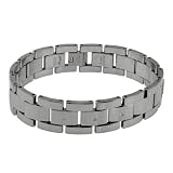 High Polished Finish Tungsten Bracelet w/ Three .045 CT Diamond in the Center