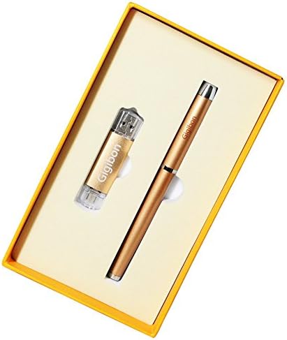 Gigibon Novelty Gift Package: OTG USB Flash Drive (16GB Storage)+ Metal Tip Rollerpoint Pen,for Holiday Present, Teachers, Fathers, Business, Friendship,in Gift Box