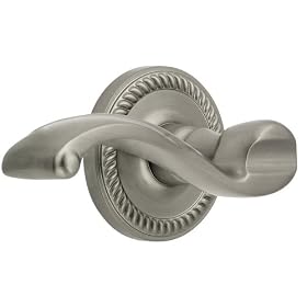 Click here to buy Grandeur GS10-LH-NEWPRT-SN Newport Rosette with Portofino Lever, Passage Left Handed,... by Grandeur.