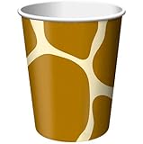 Creative Converting Animal Print Giraffe Hot or Cold Beverage Cups, 8 Count