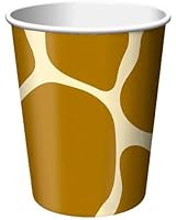Creative Converting Animal Print Giraffe Hot or Cold Beverage Cups, 8 Count