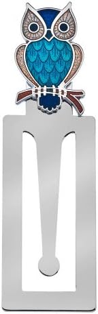 Owl on Branch Bookmark - Enamelware/Silver plated
