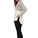 Eliacher Women's Casual Clothing Chiffon Patchwok Blouses 6712 (XXL, Gray and White Round Neck)