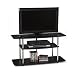 Convenience Concepts 131031 Designs-2-Go Wide 3-Tier Wood Grain TV Stand, Black