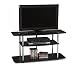 Convenience Concepts 131031 Wide 3-Tier Woodgrain TV Stand, Black