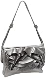 Susan Farber Juliet Small Shoulder Bag,Silver Metal,one size