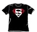 Superman - Canadian Shield - Adult Black S/S T-Shirt For Men