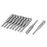 uxcell　スロット　スクリュードライバービット　グレー　50mm長い　3mmチップ　金属素材　10枚入り