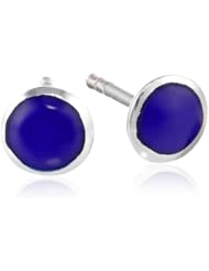 Sterling Silver Petite Inlay Round Studs