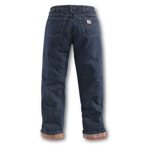 412rCnsllrL Carhartt Womens Relaxed Fit Jean/Straight Leg Flannel Lined