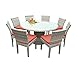 TK Classics FAIRMONT-60-KIT-8C-TANGERINE Fairmont Dining Set, Tangerine