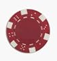 Sunnywood 3619RD Two-Tone 11.5 Gram Poker Chips In Dice Pattern - Red
