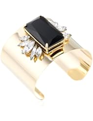 Noir Jewelry Stone Cuff Bracelet, 2"