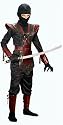 Child Ninja Fighter Leather Costume - Small (4-6)