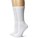 Dr. Scholl's Women's 2 Pack Diabetes Circulatory Crew Socks, White, 9-11 Sock/4-10 Shoe