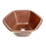 Hexagon Copper Bar Sink Shiny Copper