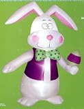 Easter 7' Tall Bunny Airblown Inflatable Rabbit with Bow Tie & Vest