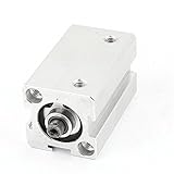 uxcell　エアシリンダ　シルバートーン　アルミニウム合金素材　シングルロッド　SDA16x30