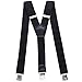 JINIU Mens Suspenders Adjustable Elastic Y Shape Strong Clips Heavy Duty