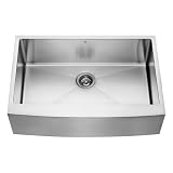 Vigo VGR3320C Stainless Steel Kitchen Sinks 33 Apron Front Stainless Steel 16 Gauge Single Bowl Kit