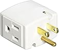 Leviton 692-W 15 Amp, 125 Volt, Triple Cube Grounding Adapter, White
