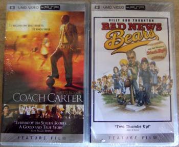 2 NEW PSP UMD Mini DVD Movie Coach Carter & Bad News Bears