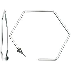 Jlo Style Octagonal Hoop Earrings