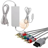 Universal AC Power Adapter + HD Component Cable for Wii