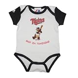 MLB Minnesota Twins Baby / Infant One-Piece Bodysuit / Romper / Onesie - White (Size: 6/9)