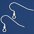 2 French Ear Wires Sterling Silver Fish Hook Earrings