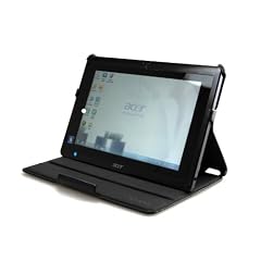 StilGut UltraSlim Case extrem flaches Etui in schwarz mit Stand- und Pr�sentationsfunktion f�r Acer Iconia Tab W500/ W501