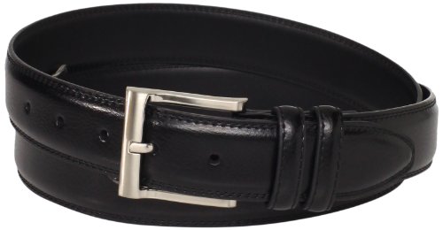 Florsheim Men's Big-Tall Pebble Grain Leather Belt 32MM, Black, 48