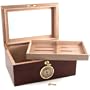 100-cigar Humidor Cherrywood with Glass Top