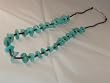 Turquoise Jewelry Heishi Bead Silver Necklace. - NK-0007