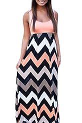 Polyester Zig Zag Maxi Dress 