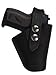 Barsony Black Leather Concealment OWB Belt Clip Holster for Mini-Pocket 22 25 .380