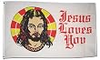 Jesus Loves You - Novelty flags