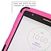 LG G3 Vigor Case, SGM (TM) Shell Holster Hybrid Defender Combo Case with Kickstand & Belt Clip For LG G3 Vigor (Hot Pink + Black)