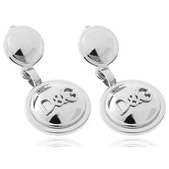 JEWELS D&G GRAY EARRINGS WITH LOGO BUTTON DJ1016 female