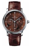 Blancpain Villeret Chronograph Men's Brown Strap Silver Dial 18K Rose Gold Automatic Watch 6185-3646-55