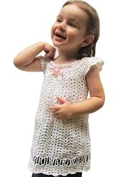 Handmade Pure COTTON Toddler Dress - Pretty Princess (100% Crocheted By Hand)