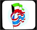 Decorated Mouse Pad with Kuwait, international, flags