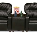 Dozydotes Theater Seating Kids Recliner Leather Like Blue