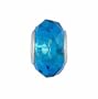 Pandora Style Charm Bead (Z60) Faceted Murano Style / Lampwork Glass (14mm x 10mm) (fits Troll too)