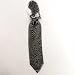 Tie Necktie Shaped Necklace Chain Pendant Black
