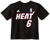 NBA Toddler Miami Heat Lebron James Short Sleeve Name & Number Tee - R4A3Kt-E (Black, 2T)