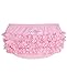 RuffleButts Baby Girls Pink Knit Ruffle Nappy Cover